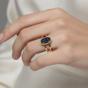 Kendra Scott Elyse Drusy Ring Size 6.5 With Dust Bag